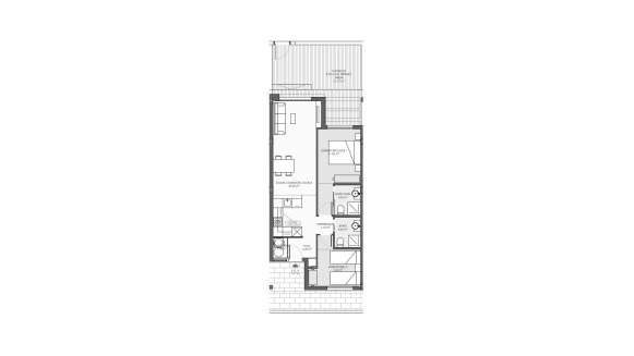 Bungalow floor plan, 1 bedroom in MARQUESADO DE MOLINS No. 4 (2D)